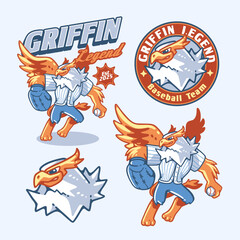 Griffin Baseball Mascot Character