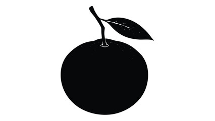 orange silhouette isolated on white background. vector illustration.