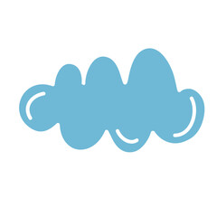 Blue cloud vector