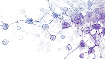 A scientific illustration showing lymphocytes circulating in a network of lymphatic vessels, clearly isolated on white.