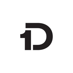 Modern and sleek D1 letter logo design, perfect for businesses or brands seeking a bold and professional identity. Ideal for tech, startup, or corporate use. Fully customizable.