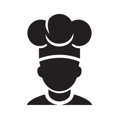 Proffessional kitchen chef icon flat style design. Vector illustration