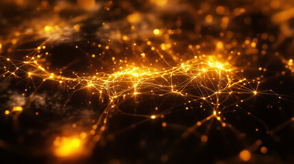Digital Network Connectivity Wallpaper: an intricate web of interconnected nodes,illustration,created
