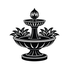 fountain-silhouette illustration