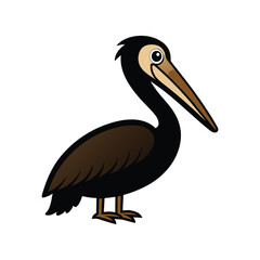 a brown-pelican vector illustration 