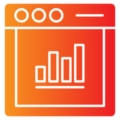 analysis vector single icon with a glyph gradient style
