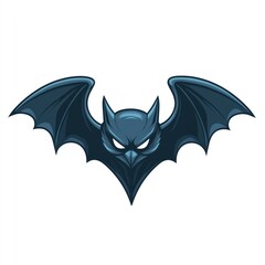 Fototapeta premium Stylized bat graphic design, wings spread, for logo or icon use