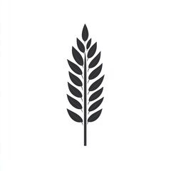 Fototapeta premium Wheat ear graphic, simple illustration, agricultural symbol, stock image