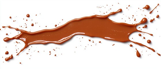 Obraz premium Splash of caramel sauce on white background