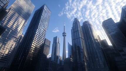 Obraz premium Shanghai Trade Zone of the modern city