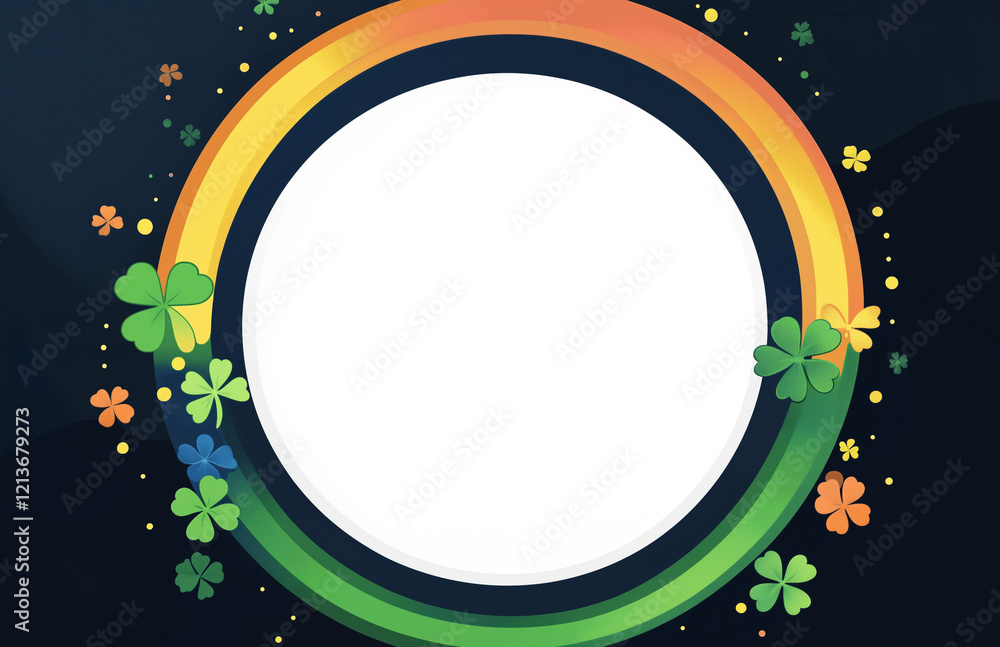 Poster abstract background with frame st patrick day background