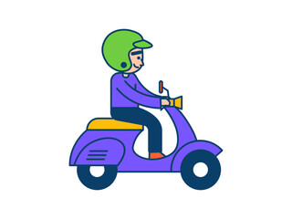person on scooter