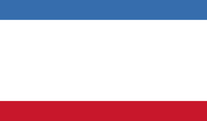 High detailed flag of Crimea. National Crimea flag. 3D illustration.