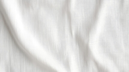 Soft White Linen Texture Against a Smooth Off-White Fabric Background.