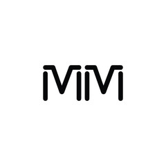 MM monogram logo design letter text name symbol monochrome logotype alphabet character simple logo