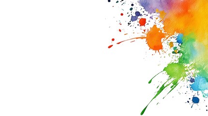 Fototapeta premium Abstract Colorful Watercolor Splashes and Blobs Design