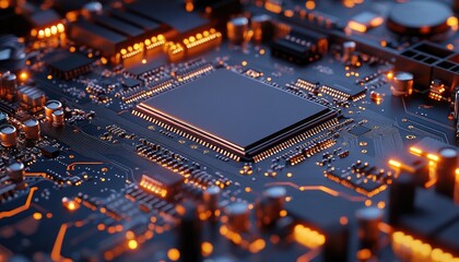 Obraz premium Explore Circuit Board's Intricate Design