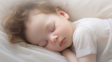 sleeping baby girl soft skin sweet dream