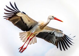 Naklejka premium Majestic White Tern in Flight: High-Resolution Photo of Isolated Bird