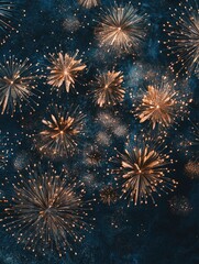 Naklejka premium Fireworks in sky