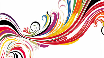 Colorful abstract swirl design with dynamic flow