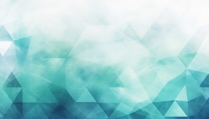 Obraz premium Geometric pattern on white background primarily with blue tint in watercolor style.
