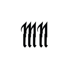 MN monogram logo design letter text name symbol monochrome logotype alphabet character simple logo