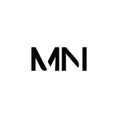 MN monogram logo design letter text name symbol monochrome logotype alphabet character simple logo
