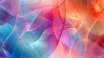 Colorful Abstract Background with Translucent Overlapping Shapes