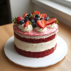 Fresas, moras y Red Velvet: un postre que enamora.