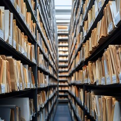 Fototapeta premium Organized Archive of Scholarly Resources for Efficient Information Retrieval