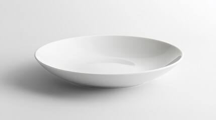 Simple white bowl on a clean surface highlighting its minimalistic design and modern style