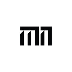 MN monogram logo design letter text name symbol monochrome logotype alphabet character simple logo