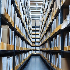 Fototapeta premium Organized Document Management System with Regulatory Compliance and Retention Policies