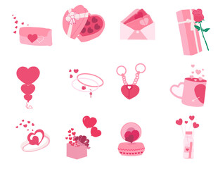 valentine set of icons