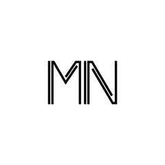 MN monogram logo design letter text name symbol monochrome logotype alphabet character simple logo