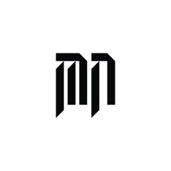 MN monogram logo design letter text name symbol monochrome logotype alphabet character simple logo
