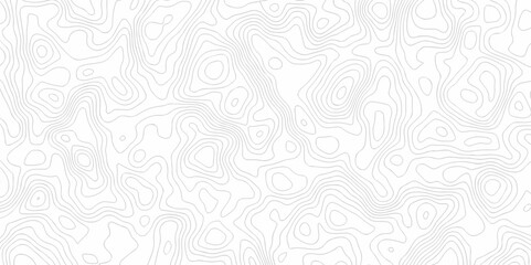 Abstract topography line map black and white line wave pattern. The stylized height of the topographic map contour background.