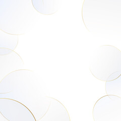 ゴールドラインが際立つ高級感あふれる抽象的でモダンなホワイト背景デザイン