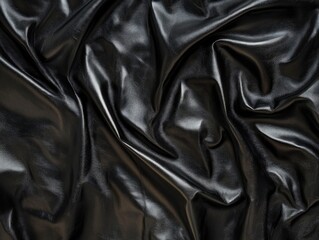 Fototapeta premium Black Leather Material Close-Up