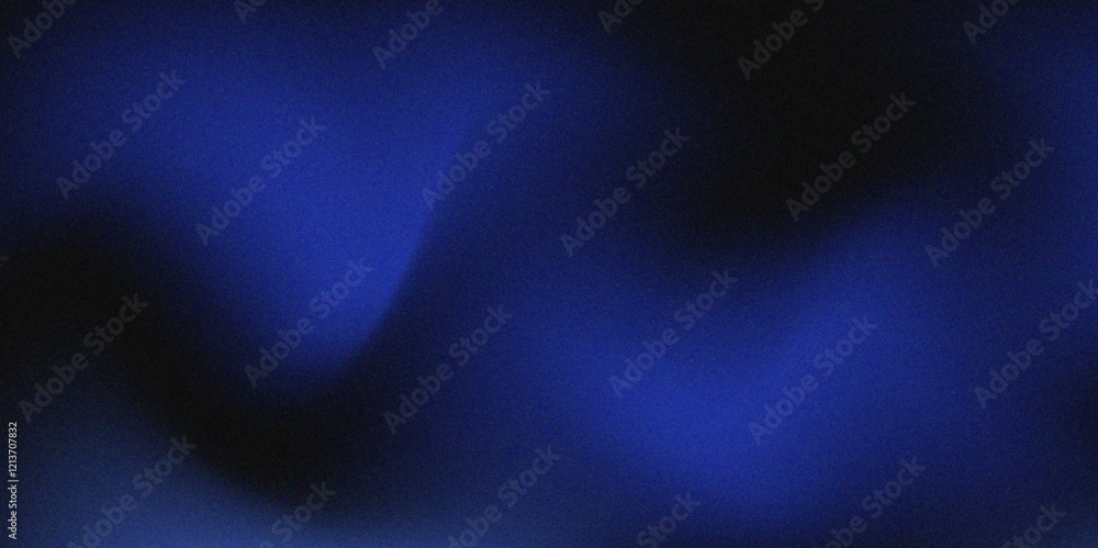 Poster Abstract Blue and black gradient background featuring a subtle grainy texture. Ombre gradient Noise grain rough grungy & Matte shimmer. Pastel Blue gradient foil shimmer background