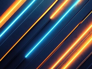 Obraz premium Neon lights on wall