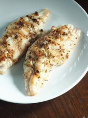 grilled grouper fish steak