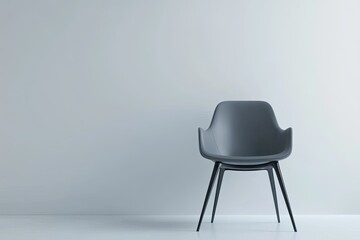 High Definition Visual of Empty Chair Against White Background
