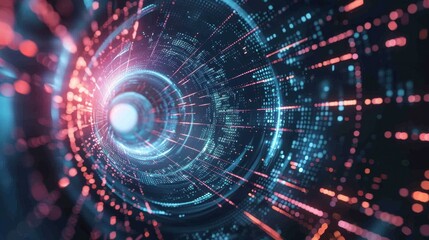 Obraz premium Abstract Particle Acceleration Background Illustration Concept