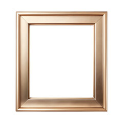 Fototapeta premium Rose gold frame isolated on transparent background 