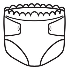 Baby diaper outline
