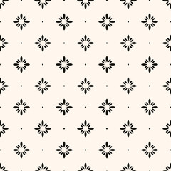 Simple vector seamless pattern. Stylish minimalist geometric texture. Abstract monochrome minimal background. Design element for decor, print, textile