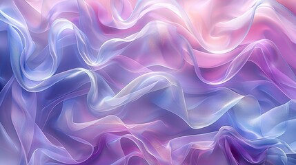 Fototapeta premium _A_close-up_of_soft_flowing_ribbons_in_shades_