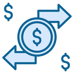 Scale With Dollar And Arrow Icon
